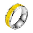 thumbnail image 1 of Rbaofujie Couple Rings Stainless Steel Ring Couple Ring Ring Ring Mood Ring Yellow, 1 of 3