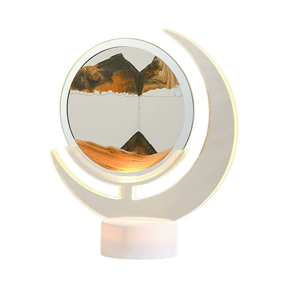 Rbaofujie Decorations for BedroomUSB Streaming Sand Painting Night, Three-Dimensional Painting, Decorative Home Gifts Bedside Ambient Sand Painting LED Table Lamp(5ML) Graduation Decorations Yellow