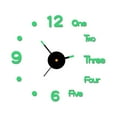 thumbnail image 1 of Rbaofujie Decorations for Living Room DIY Luminous Stereo Digital Wall Clock Wall Sticker Clock Living Room Decoration Clock Wall Clock for Bedroom Green, 1 of 7