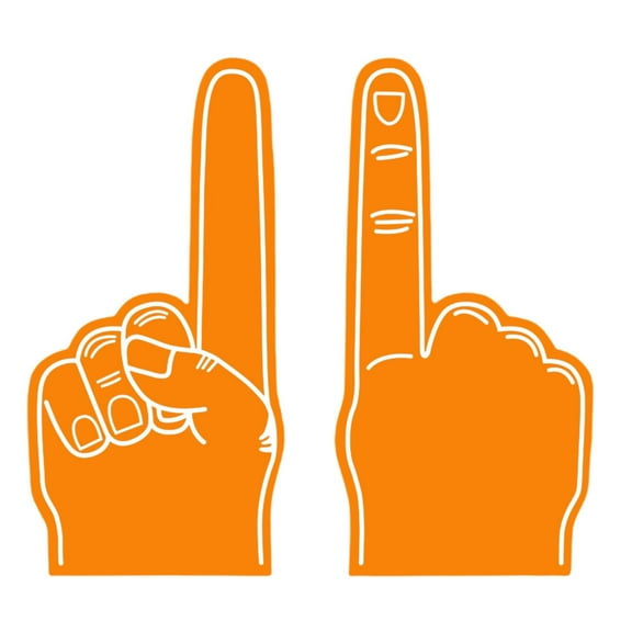 Rbaofujie Fall Decor Foam Finger Giant Foam Giant Foam Giant Foam Hand Foam Finger Large Foam Hand Pointing Finger For Sports Fans For Sports Outdoor Decor Orange