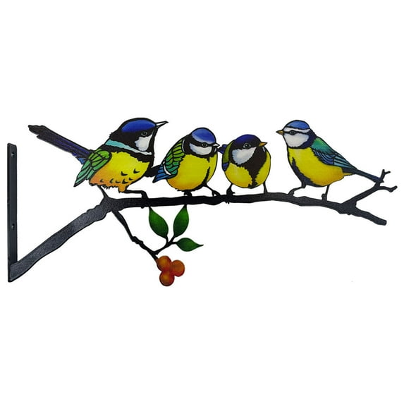 Rbaofujie Garden Decor Metal Tree Insert Bird Hummingbird Iron Paint Courtyard Garden Fence Plug-inGarden Decor For Outside Multi-color