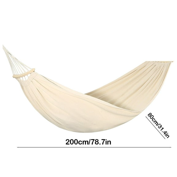Rbaofujie ‌Heavy Duty Hammock Bed - 600LB Capacity Portable Camping Hammock with Storage Bag - Extra Large 79"x32" Beige Oxford Fabric for Patio, Backyard & Travel‌