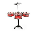 Rbaofujie Kids Drum Set 5 Piece Toddlers Jazz Drum Kit with Stool