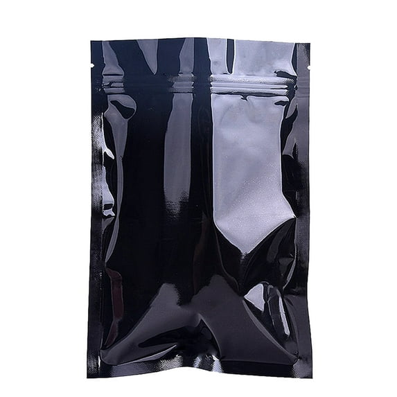 Rbaofujie Large Ziplock Bags Smell Proof Bags Resealable Mylar Foil Pouch Bag Flat Ziplock 100PC Kitchen SuppliesBlack