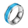 thumbnail image 1 of Rbaofujie Life Tool Stainless Steel Ring Couple Ring Ring Ring Ring Pro Blue, 1 of 3