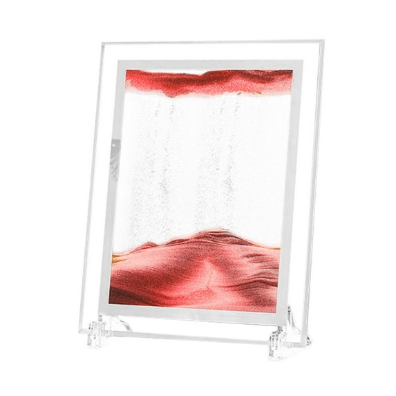 Rbaofujie Room Decorations Moving Sand Art Picture Round Glass 7inch Hourglass Natural Flowing Sand Picture Moving Grit Hourglass 25ml Pride Decorations Pink
