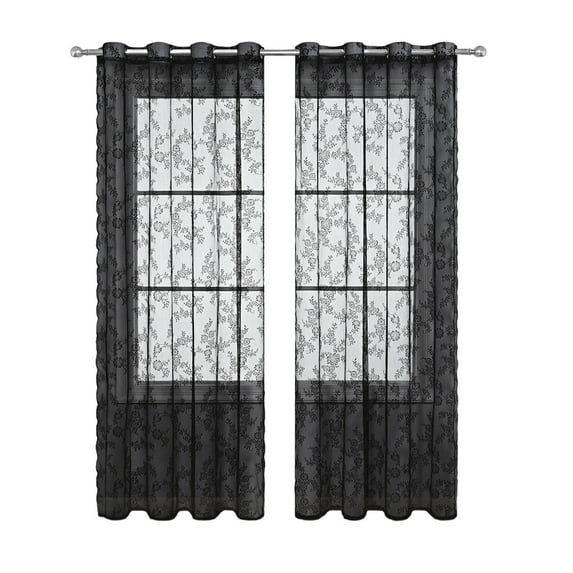 Rbaofujie ‌Semi-Sheer Grommet Curtains 39"x78" - Light Filtering Window Drapes for Bedroom & Living Room (1 Panel, Polyester)‌