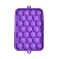 thumbnail image 1 of Rbaofujie Silicone Ice Mold 2023 New Ice-cream Maker, Ice-cream Molding Ice Box Small Household Refrigerator Easy-release Ice-cream Molding With Cover Ice Lattice Popsicle Mold Purple, 1 of 4