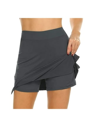 Made by Johnny Women's Basic Versatile Stretchy Flared Skater Skirt M BLACK