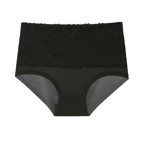 Rbaofujie Womens Underwear High Waist Cotton Underwear Soft Underwear Super Stretchy Briefs Full Coverage Panties WomenBlack 5XL Girls Underwear