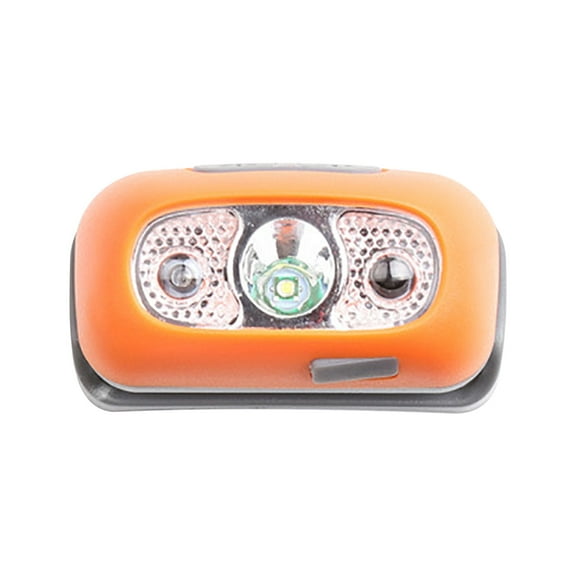 RbaofujieBright Flashlight Induction Headlight Strong Light Rechargeable Super Bright Mounted Night Fishing Light Outdoor LED Flashlight Miner's Lamp Camping Flashlight Orange