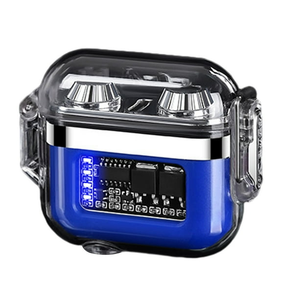 RbaofujieBright Flashlight Outdoor Lighter Electric Lighters USB Rechargeable-Flameless-Plasma Cool Lighters For Camping,Hiking, Camping Flashlight Blue