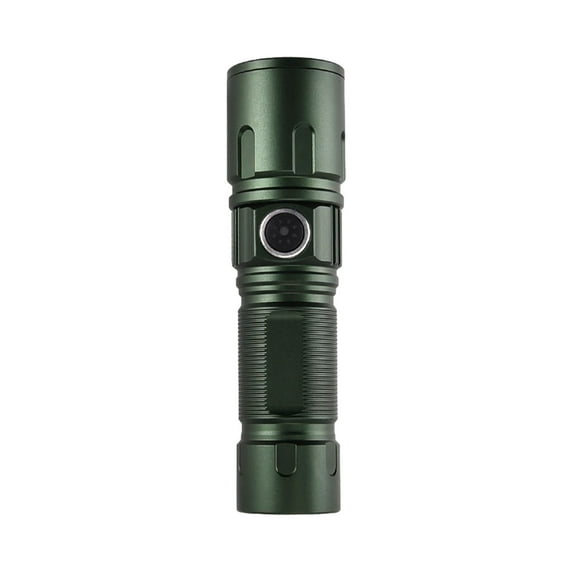 Flashlight LED High Powered Rechargeable 5 Modes Zoomable Super Bright Handheld Light for Outdoor Camping Emergency, Army Green
