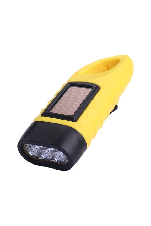 Imalent Flashlight Solar Power Hand Power Generation Flashlight Home Mini Portable Outdoor LED Light Source Lamp Camping Flashlight ABS Key Chain Design Easy To Carry Yellow