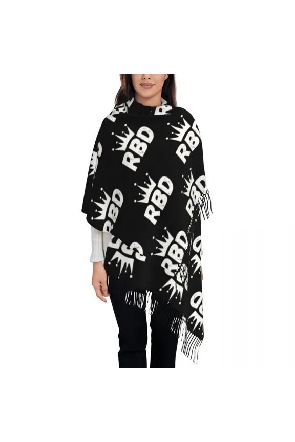 Rbd Mexican Scarf for Women Fall Winter Pashmina Shawl Wrap Logo Rebelde Long Large Shawl Scarf for Ladies