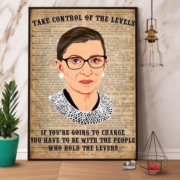 Rbg Take Control Of The Levels Dictionary Paper Poster No Frame Matte Wall Art Decor 11 x 17 Inch Poster