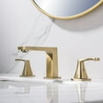 thumbnail image 1 of Rbrohant 8 in. Widespread Double-Handle Bathroom Sink Faucet Brushed Gold Brushed, 1 of 5