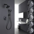 thumbnail image 1 of Rbrohant Wall Mounted Shower Faucet Set Rainfall Showerhead Combo Handheld Shower, 1 of 5