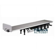 Rc Chassis Flatbed Semi Trailer 3 Axles for DIY Model 1/14 Tractor Truck
