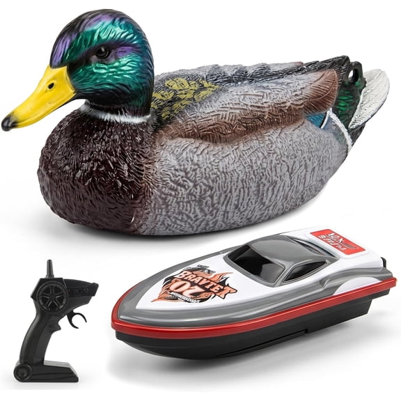 Rc Duck Boat, Switchable Floating Toy for Pools & Ponds, Rechargeable Abs Waterproof Remote Control Boat