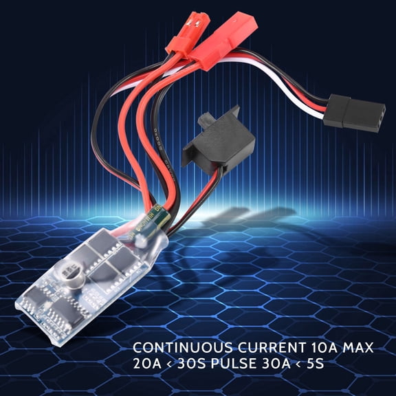 Rc ESC 10a Brushed Motor Speed Controller for Rc Car Boat W/o Brake without brake