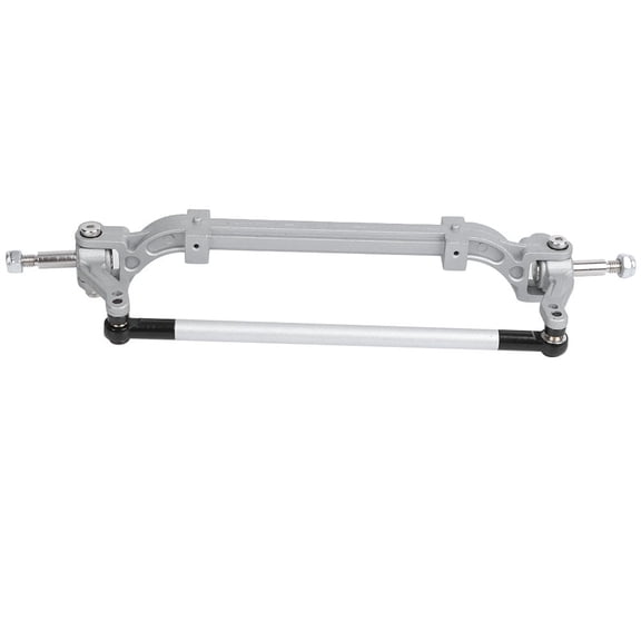 Rc Front Axle,No Power Front Axle Steering Rod Link Pole For Tamiya 1/14 Rc Tractor Truck - Enhance Precision Control And Maneuverability Silver