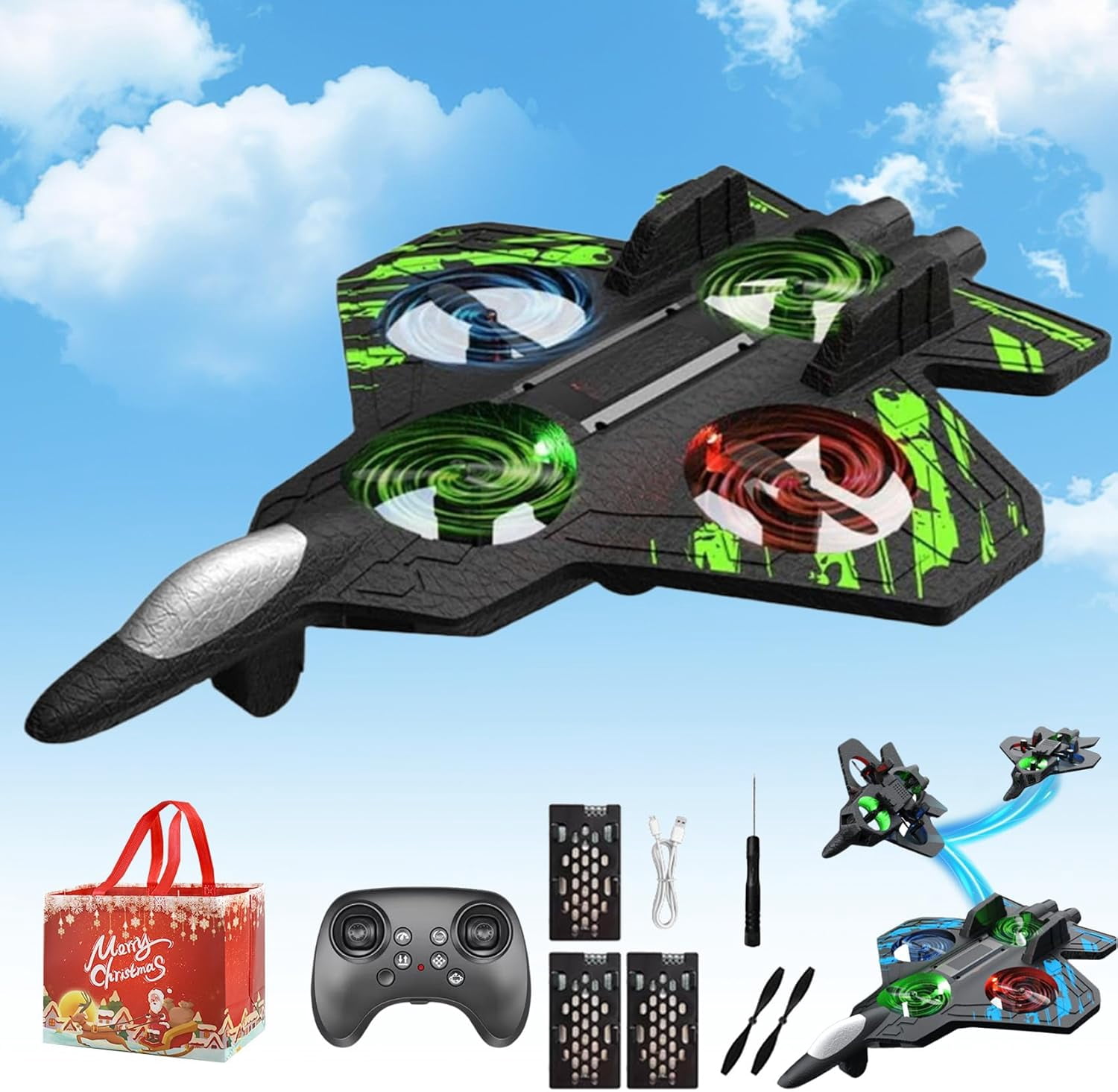 Rc Jet - 2026 The Sky Riders Drone, Remote Control Airplane with 360 ...