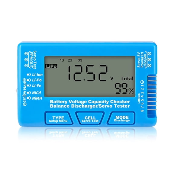 Rc Lcd Digital Battery Capacity Checker-Cellmeter Rc Cellmeter8 Cellmeter 8 2-8S Servo Lipo Li-Lon Nimh Battery Tester