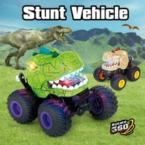Rc Monster Trucks,Dinosaur Remote Control Car with Spray, Light & Sound,360° Rotating RC Stunt Car for Boys Kids Xmas Gift