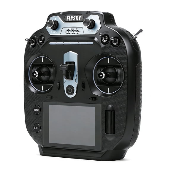 Rc Radio Transmitter Rc Radio Remote 2.4GHz 16CH Radio Transmitter With Receiver 3.5 Inch IPS Screen Remote Controller For RC Car Boat Airplane Left Hand Throttle Black