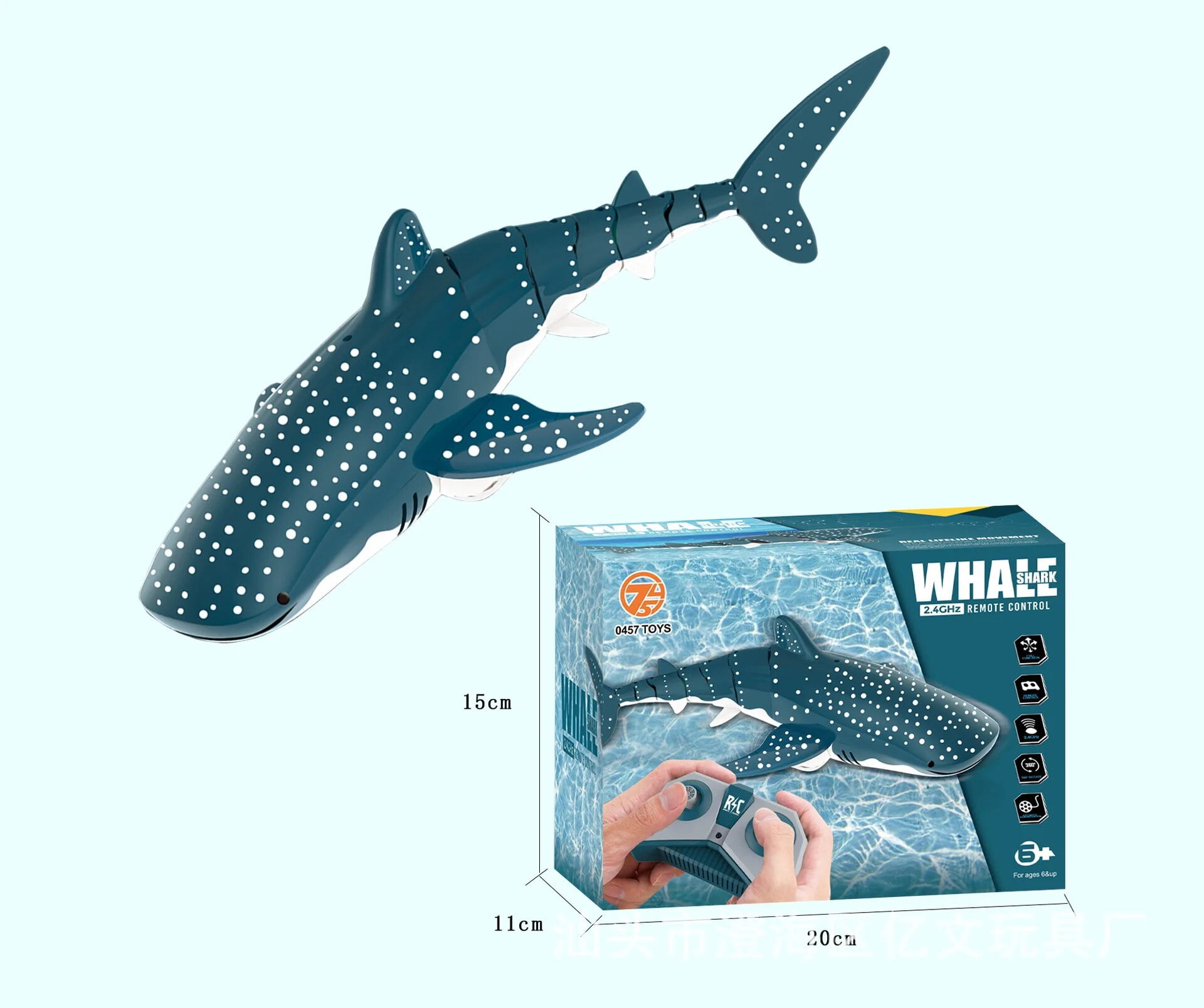 Rc Shark Toy Simulation Submarine Toy Whales Remote Control Animals Waterproof Bathtub Pool