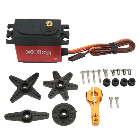 Rc Steering Servo,Waterproof Rc 30kg Servo,High Torque Full Metal Gear Waterproof For Rc Car Crawler Robot Control Angle 180°,For Remote Control Helicopter