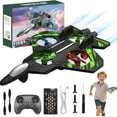 thumbnail image 1 of Rc Stunt Fighter Jet Toy, 2026 New Foam Remote Control Airplane with 360° Flips & Led Lights, Remote-Controlled Rc Fighter Jet Drone, for Beginners, Hristmas & Birthday Gift (Green*1 Battery), 1 of 8