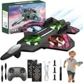 thumbnail image 1 of Rc Stunt Fighter Jet Toy, 2026 New Foam Remote Control Airplane with 360° Flips & Led Lights, Remote-Controlled Rc Fighter Jet Drone, for Beginners, Hristmas & Birthday Gift (Red*2 Battery), 1 of 8