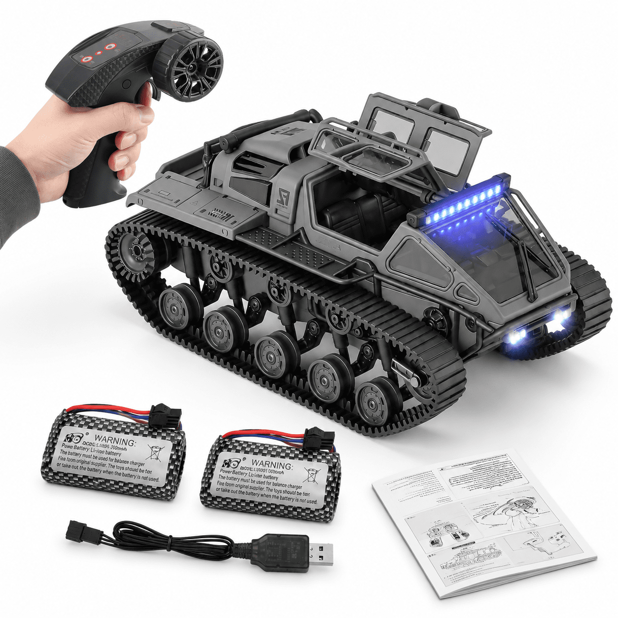 Rc Tank Armored Fighting Car With Led Lights 2.4g Remote Control 1:16 ...