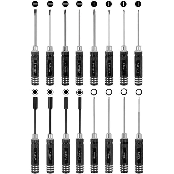 Rc Tool Kit Hex Screw Driver Repair Set for RC Car Boat Multirotors Electrical Equipment Models