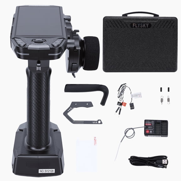 Rc Transmitter With Receiver 2.4g Rc Transmitter 3.5 Inch Display Rc Transmitter RC Transmitter With Receiver Black 3.5 Inch Color Display 2.4G 11 Channel RC Transmitter With Dual