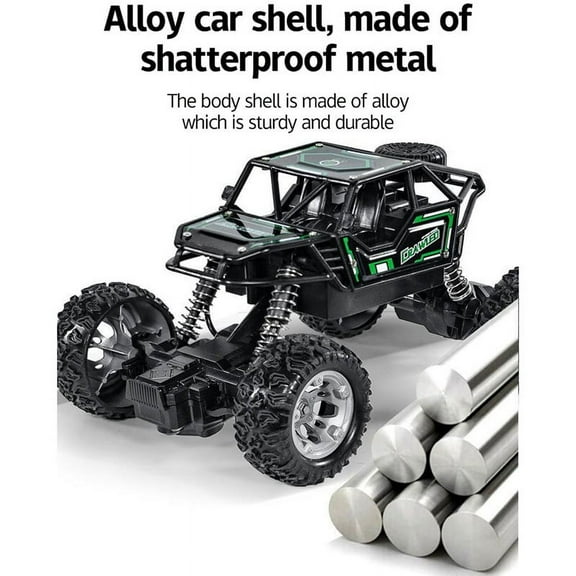 Rc Trucks 4x4 Offroad Waterproof 2.4g All-terrain Off-road Truck Toy Gifts For Boys RED for 3+