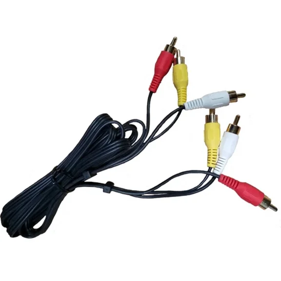 Rca Audio/Video Cable With 3X3 Male 3.5Mm Red, White, And Yellow Av Connections