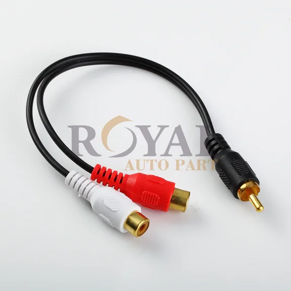 Rca Audio Y Adapter Cable 1 Male Rca To 2 Female Patch Cord