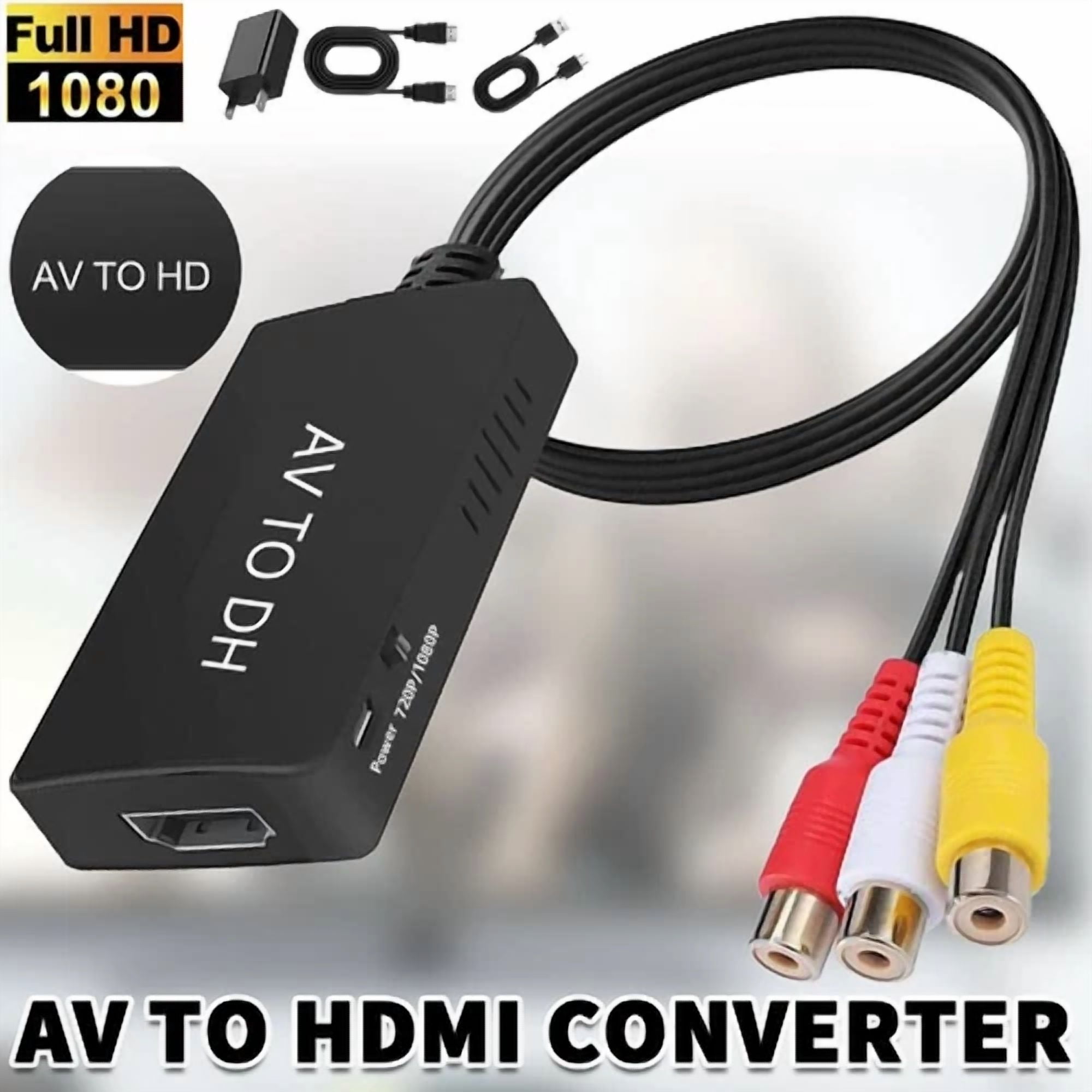 Rca Av To Hdmi Hd Converter Composite Cvbs Audio Video Adapter Wii Nes Snes Us