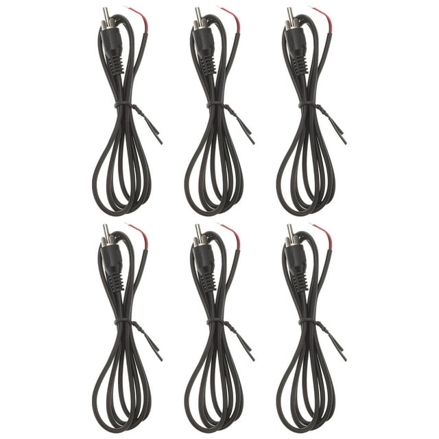 Rca Cable,6Pcs Rca To Bare Wire Cable Replacement Rca Male Plug Jack
