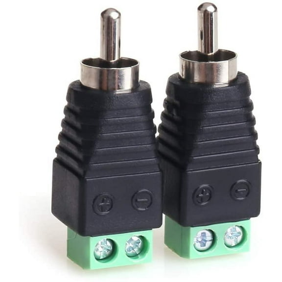 Rca Plug Adapter Terminal Block, Rca To Av Block Screw Connection Connector Cable