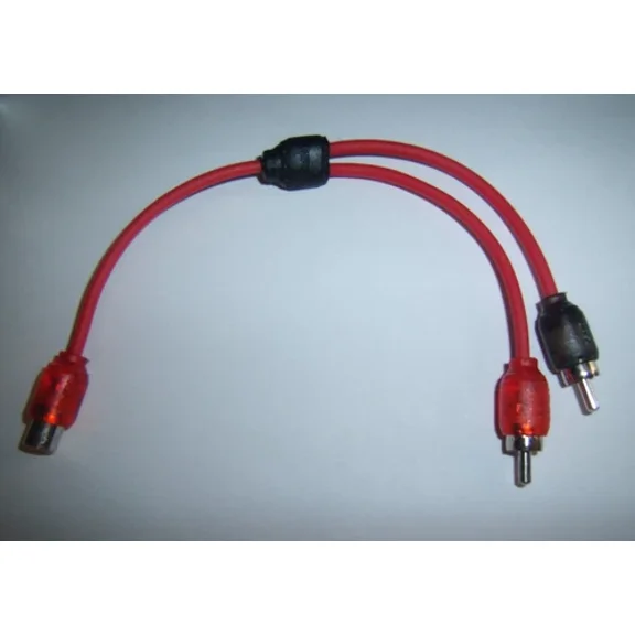 Rca Wire Y Splitter Adapter 2 Male 1 Female Cable T-Spec V6Rca-Y1 Car Audio Amp
