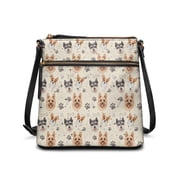 Rchsomd Corgi Dog West Highland Print Shoulder Bag for Women Waterproof Crossbody Travel Purse Small Satchel with Adjustable Wide Strap for Working Dating