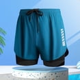 thumbnail image 1 of Rciityk 2-in-1 Men's Athletic Shorts - Quickly Dry with Liner - Lightweight Elastic Drawstring Waist Gym Workout Running Shorts, 1 of 5