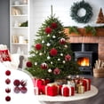 thumbnail image 1 of Rciityk 4 Pcs 3.15" Velvet Christmas Balls Flocked Christmas Tree Ornaments Christmas Tree Decoration Hanging Ornaments for Home Party Holiday Decor, 1 of 6