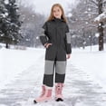 thumbnail image 1 of Rciityk Baby Boy Snowsuit - Toddler Snow Suit - Winter Girl Windproof Hooded Jacket Ski Jumpsuits Clothes Kid Snow Suits Outfits for 1-2 Years, Black, 1 of 8