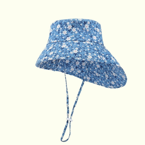 Rciityk Baby Girls Sun Hat Toddler Bucket Hat Outdoors Toddler UPF 50+ Sun Protection Hat Baby Chin-Strap Sun Hat - Spring/Summer Savings Clearance