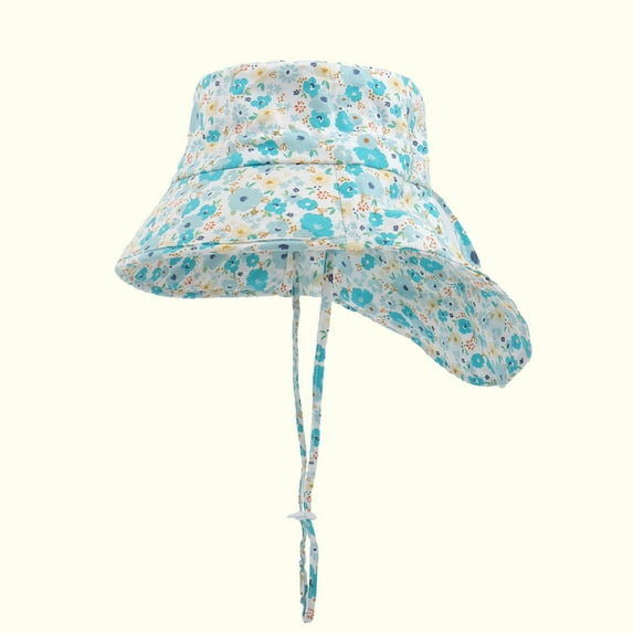 Rciityk Baby Girls Sun Hat Toddler Bucket Hat Outdoors Toddler UPF 50+ Sun Protection Hat Baby Chin-Strap Sun Hat - Spring/Summer Savings Clearance